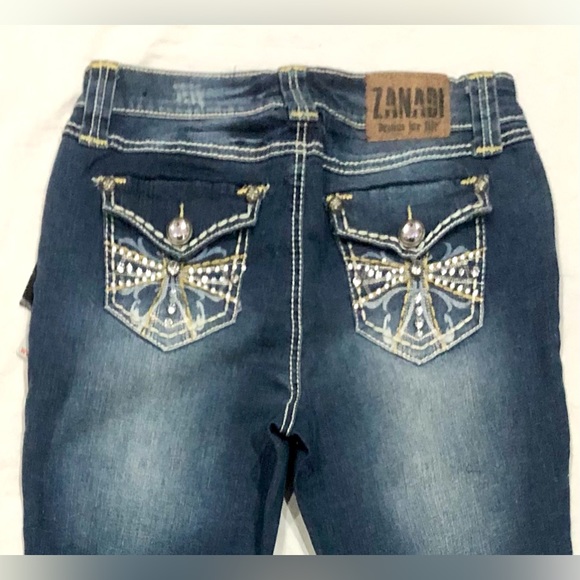ZANADI women’s embellished boot cut jeans dark wash size 10 NWT - Picture 11 of 15